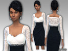 Sims 4 — Black White Eveningdress 1 by blackypanther — CHECK MY PROFILE FOR MORE UPDATES MY WEBSITE www.simszoo.de