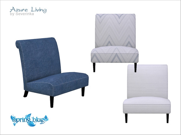Sims 4 — [Azure Living] Living chair by Severinka_ — Living chair without handles From the set of 'Azure Living' 3 colors