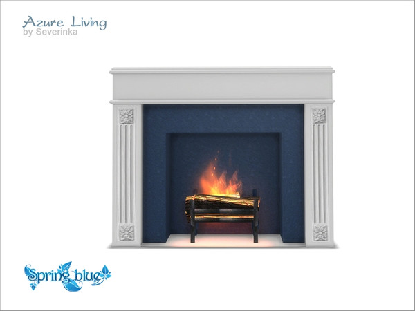 Sims 4 — [Azure Living] Fireplace by Severinka_ — Fireplace From the set of 'Azure Living' 1 color