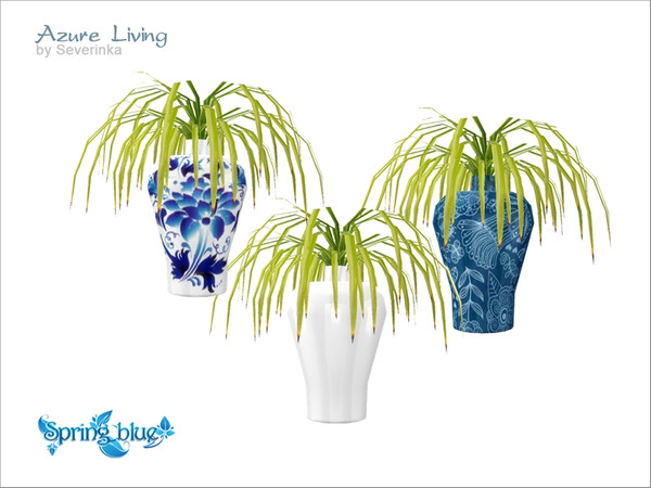 Sims 4 — [Azure Living] Vase with grass by Severinka_ — Vase with grass From the set of 'Azure Living' 3 colors