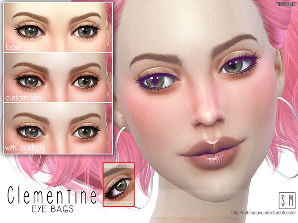 Sims 4 — [ Clementine ] - Eye Bag by Screaming_Mustard — A set of realistic eyebags to personalise your Sims. The eyebags