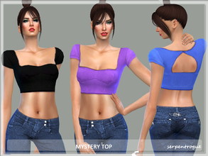 Sims 4 — Mystery Top by Serpentrogue — Age: Teen to elder Category: Everyday, athletic Variations: 7 New mesh Enjoy!
