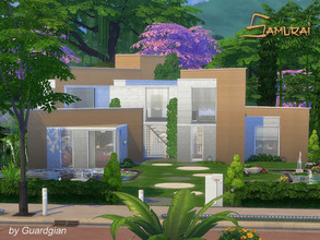 Sims 4 — Samurai by Guardgian2 — 2 bedrooms, 2 bathrooms, a kitchen, a dining room, a small study and a living room are