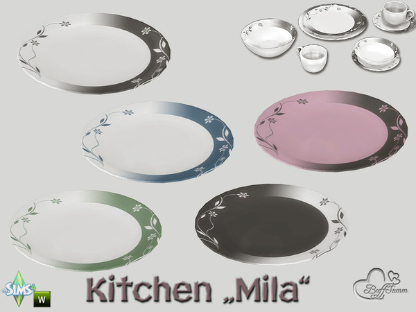 Sims 4 — Kitchen Clutter Mila Plate medium by BuffSumm — Part of the *Kitchen Clutter Mila* Created by BuffSumm @ TSR