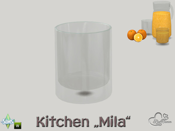 Sims 4 — Kitchen Clutter Mila empty Glas by BuffSumm — Part of the *Kitchen Clutter Mila* Created by BuffSumm @ TSR