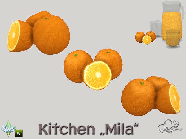 Sims 4 — Kitchen Clutter Mila Oranges by BuffSumm — Part of the *Kitchen Clutter Mila* Created by BuffSumm @ TSR