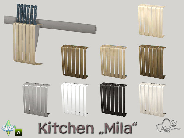 Sims 4 — Kitchen Utensils Mila Knife Block (hanging for bar) by BuffSumm — Part of the *Kitchen Utensils Bar Mila*