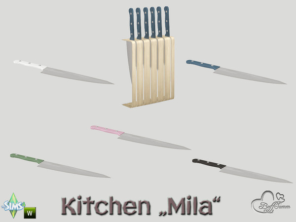 Sims 4 — Kitchen Utensils Mila Knife by BuffSumm — Part of the *Kitchen Utensils Bar Mila* Created by BuffSumm @ TSR