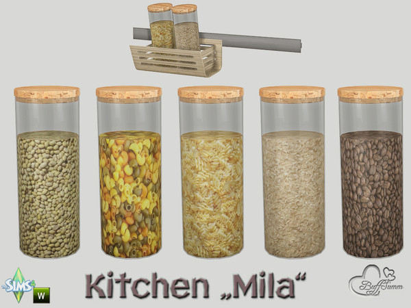 Sims 4 — Kitchen Utensils Mila Glas Jar by BuffSumm — Part of the *Kitchen Utensils Bar Mila* Created by BuffSumm @ TSR