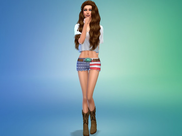 Sims 4 — All American Jean Shorts - Outdoor Retreat needed by DanaMcNelly225 — All American American flag shorts