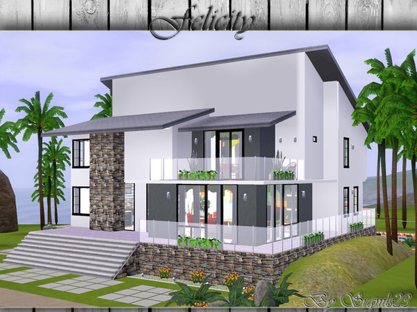 Sims 3 — Felicity by srgmls23 — A modern house,inspired by a photo I saw on the net... with a cheerful and colorful