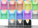 Sims 4 — Long Sleeve with White Lace Cami - Cool Kitchen needed by jessatayl0r — Recolored The Long sleeve shirt from