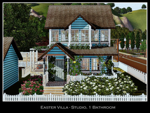 Sims 3 — Easter Villa -- Studio, 1BA by sweetpoyzin2 — A cute little villa for a fairy or a retired couple who love the