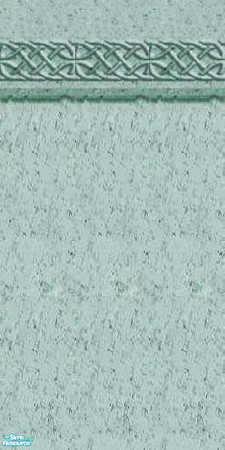 Sims 2 — Celtic Marble Wall 8 by talonblackhart — Marble wall with a Celtic knotwork top border. Recolored from a web