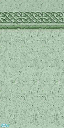 Sims 2 — Celtic Marble Wall 7 by talonblackhart — Marble wall with a Celtic knotwork top border. Recolored from a web