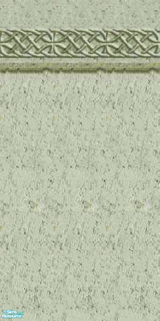 Sims 2 — Celtic Marble Wall 6 by talonblackhart — Marble wall with a Celtic knotwork top border. Recolored from a web