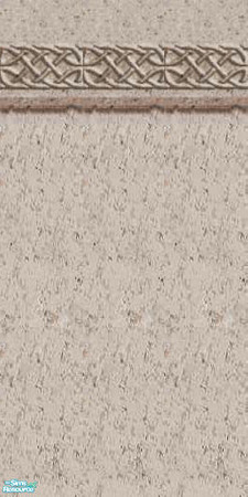 Sims 2 — Celtic Marble Wall 5 by talonblackhart — Marble wall with a Celtic knotwork top border. Recolored from a web