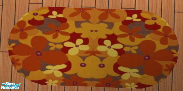 Sims 2 — Flower livingroom - rug by thunderwitch — Maxis recolor. No mesh required.
