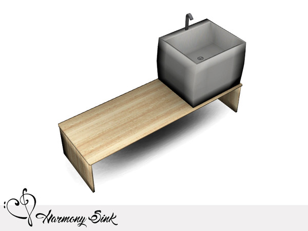 Sims 4 — Nikadema Harmony Sink by nikadema — A modern sink with some deco slots included.