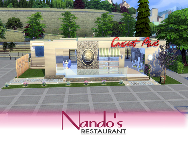 Sims 4 — Nando's Restaurant by YorkieLadPRO — Welcome to The Sims style Nando's Restaurant. This cozy open lot is the