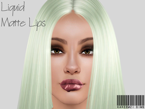 Sims 3 — Liquid Matte Lips by KareemZiSims2 — Also inspired by Kylie's Lip Kit, this lipstick provides a unique liquid