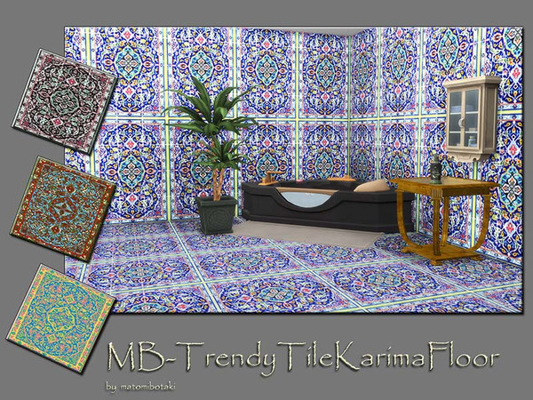 Sims 4 — MB-TrendyTileKarimaFloor by matomibotaki — MB-TrendyTileKarimaFloor, matching tile floor, oriental based