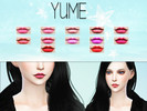 Sims 4 — YUME Shaheen Lipstick  by ZEROYUME — Lipstick with cheilogramma in 12 colors.