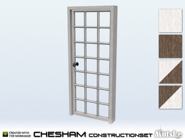 Sims 4 — Chesham Door Glass Low 1x1 by Mutske — This door is part of the Chesham construtionset. Made by Mutske@TSR. 