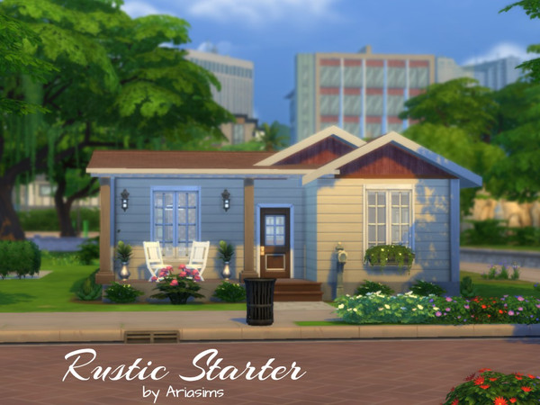 Sims 4 — Rustic Starter by Ariasims — beautiful starter home for a great price. one floor with updated decorations and