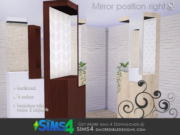 Sims 4 — Prime mirror right by SIMcredible! — by SIMcredibledesigns.com available at TSR __________________ * 4 colors