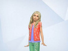 Sims 4 — Orange Blouse with White Polka Dots by Kota7135 — Base game Female children ONLY enjoy