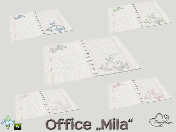Sims 4 — Office Mila Notebook by BuffSumm — Part of the *Mila Office* http://www.thesimsresource.com/artists/BuffSumm