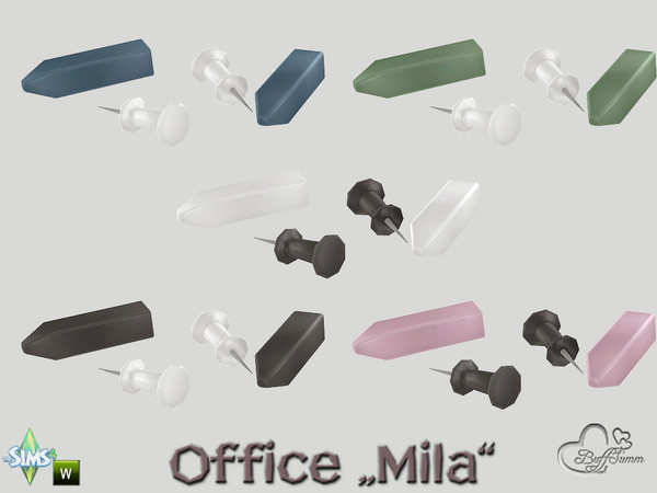 Sims 4 — Office Mila Eraser with Pins by BuffSumm — Part of the *Mila Office*