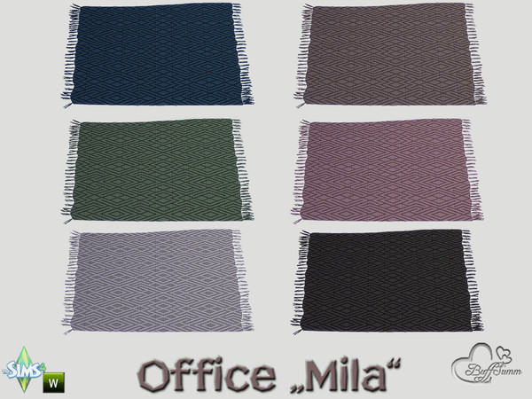 Sims 4 — Office Mila Rug by BuffSumm — Part of the *Mila Office* http://www.thesimsresource.com/artists/BuffSumm