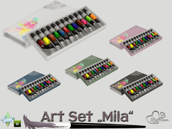 Sims 4 — Art Set Mila Color Tubes by BuffSumm — Part of the *Art Set Mila*
