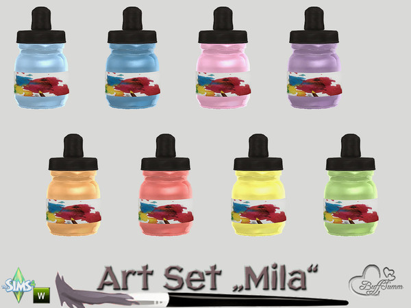 Sims 4 — Art Set Mila Liquid Color v1 by BuffSumm — Part of the *Art Set Mila*