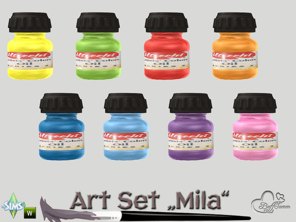 Sims 4 — Art Set Mila Liquid Color v2 by BuffSumm — Part of the *Art Set Mila*