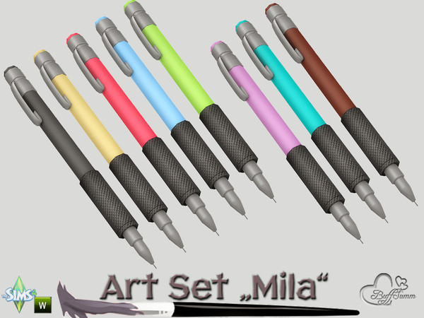 Sims 4 — Art Set Mila Fineliner by BuffSumm — Part of the *Art Set Mila* http://www.thesimsresource.com/artists/BuffSumm