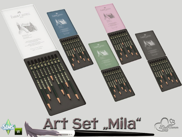 Sims 4 — Art Set Mila Pencil Box by BuffSumm — Part of the *Art Set Mila* http://www.thesimsresource.com/artists/BuffSumm