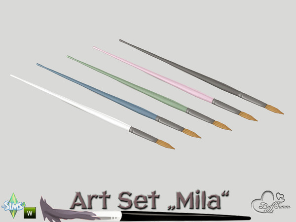 Sims 4 — Art Set Mila Brush by BuffSumm — Part of the *Art Set Mila* http://www.thesimsresource.com/artists/BuffSumm