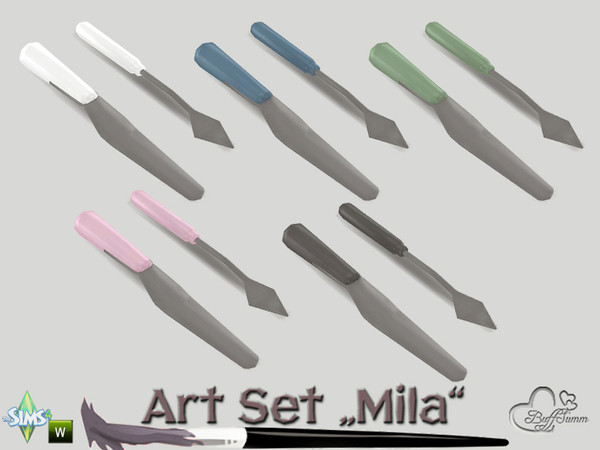 Sims 4 — Art Set Mila Utensils by BuffSumm — Part of the *Art Set Mila* http://www.thesimsresource.com/artists/BuffSumm