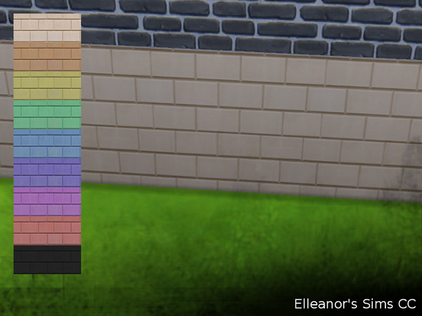 Sims 4 — Brick Foundation01 by Elleanors_Sims_CC — A normal and clean Brick Foundation that easly can fit all styles ands