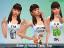 Sims 4 — Sims 4 Icons Tank Top by jessatayl0r — Some tank tops with icons from the game with funny/cute sayings. 8