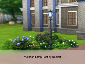Sims 4 — Victorian Lamp Post by Remort — A beautiful old victorian lamp post which won't only light up your garden, it