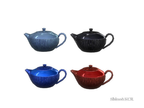 Sims 4 — Outdoor 2016 - Tea Pot by ShinoKCR — shiny Ceramic Tableware
