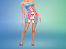 Sims 4 — Anime Dress by Pinacolada12 — This is my first try so please tell me if its not okay :) It is just an Anime Girl