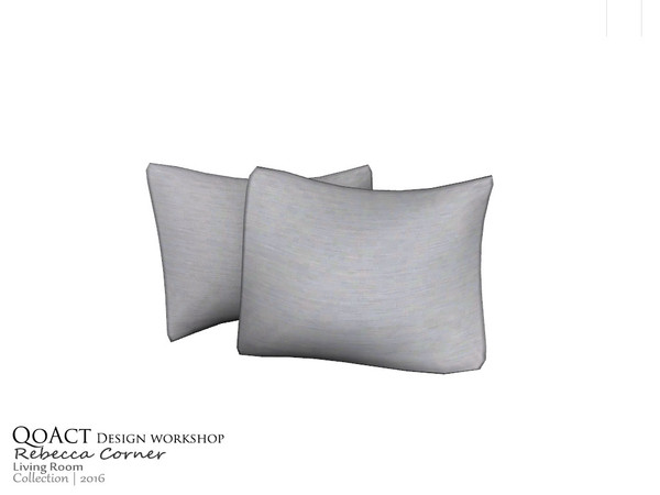 Sims 4 — Rebecca Corner Sofa Cushion III by QoAct — Part of the Rebecca Corner Living Room QoAct Design Workshop | 2016