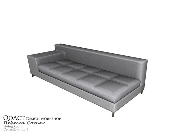 Sims 4 — Rebecca Part of Corner Sofa I by QoAct — Part of the Rebecca Corner Living Room QoAct Design Workshop | 2016