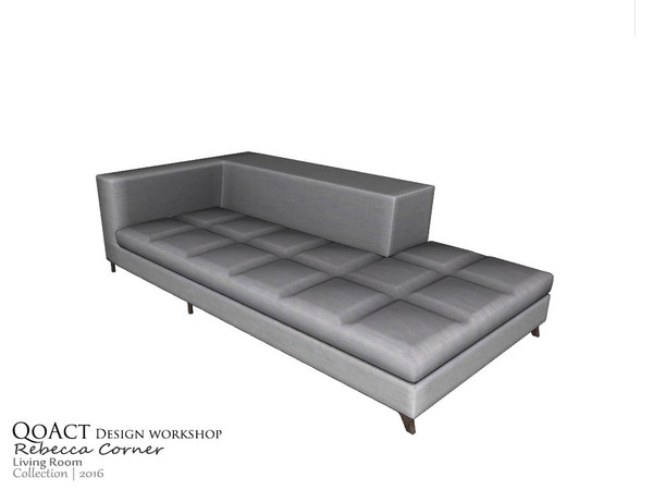 Sims 4 — Rebecca Part of Corner Sofa II by QoAct — Part of the Rebecca Corner Living Room QoAct Design Workshop | 2016