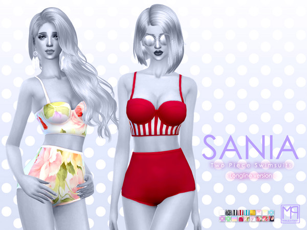 Sims 4 — manueaPinny - Sania (Longline version) by nueajaa — Teen to elder 18 colors